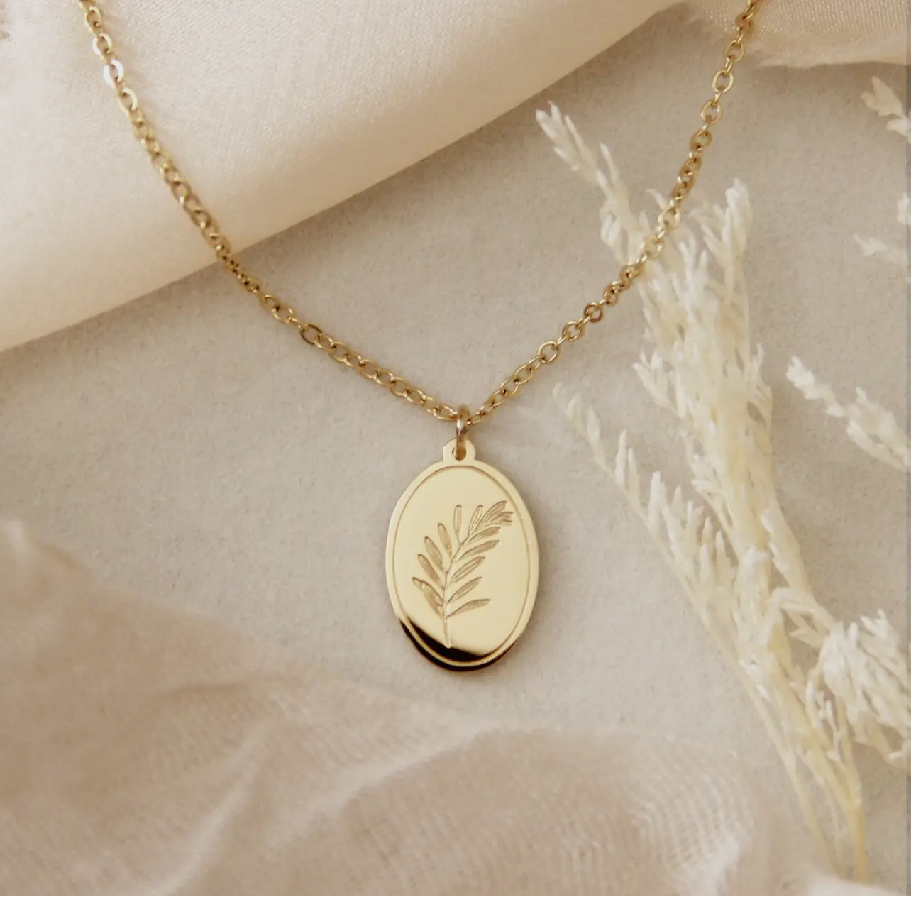 Reversible Cross + Olive Branch Necklace