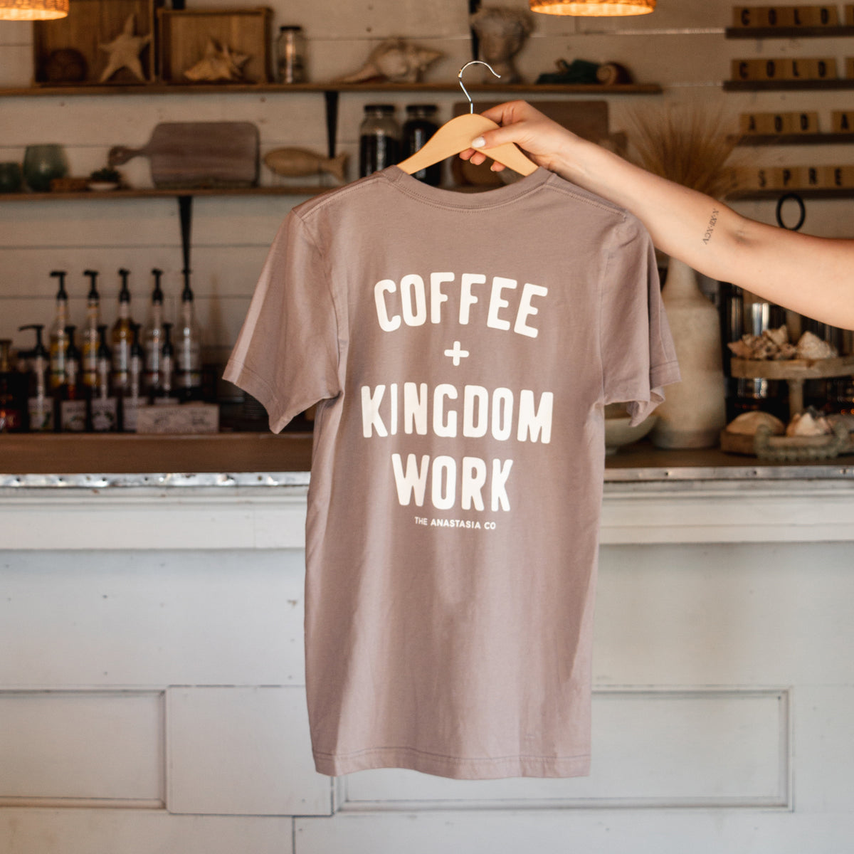 Coffee + Kingdom Work Tee - Adult (Lavender Latte)