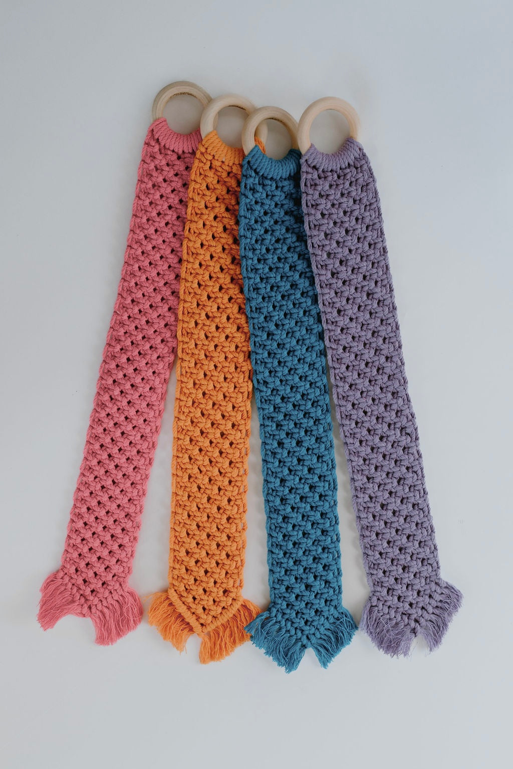 Skinny Macramé Hanging Jewelry Storage image 9