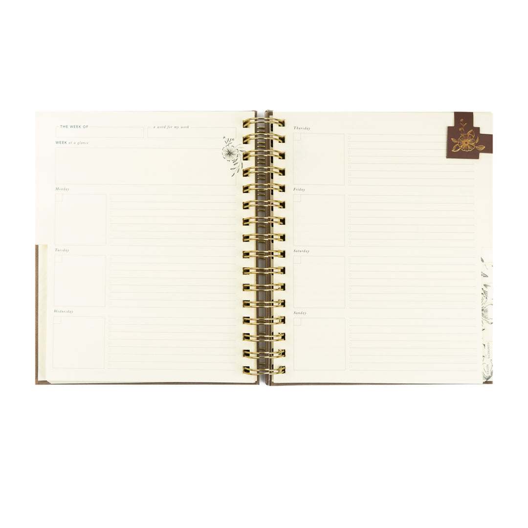 12-Month Undated Spiral Planner: Marlo