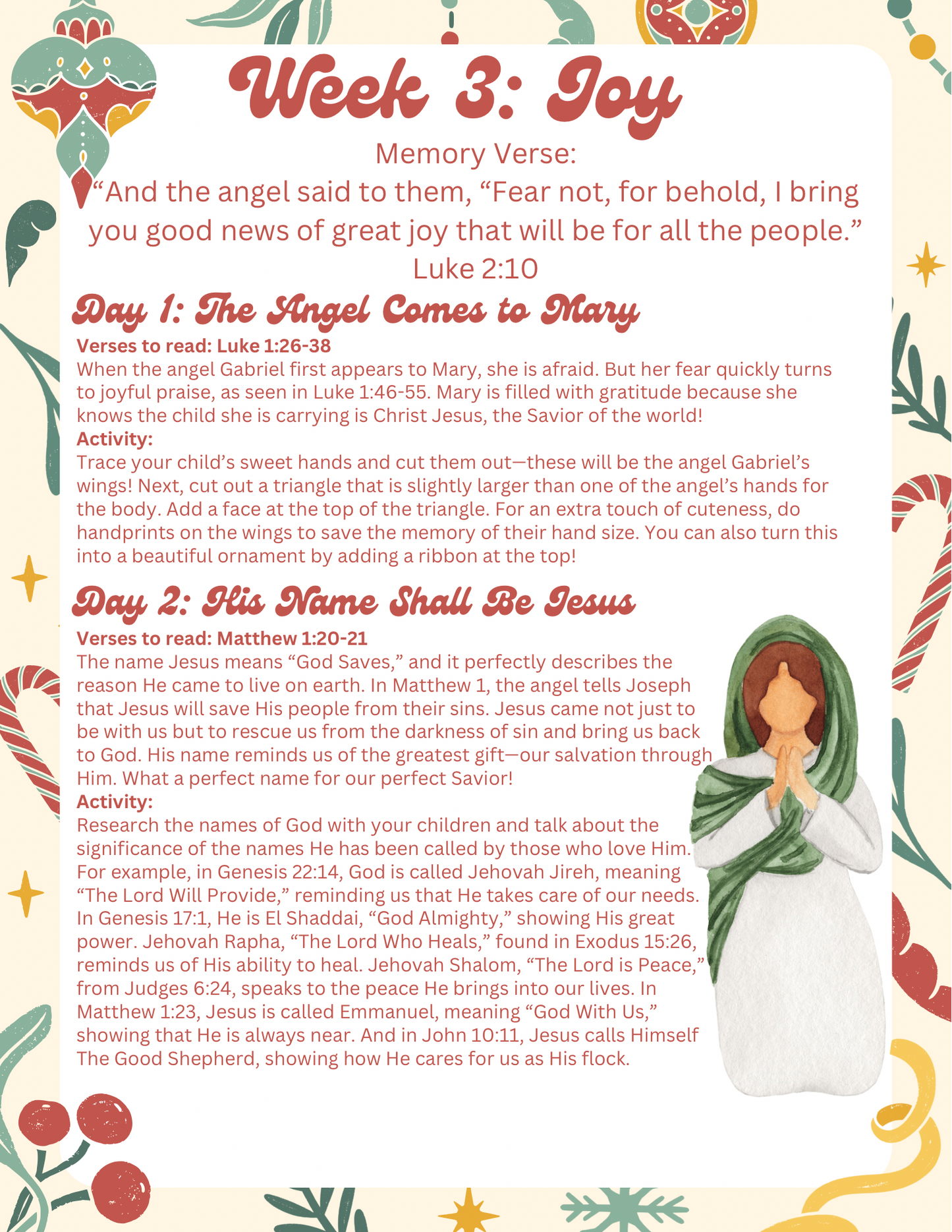 Advent Parent Guide (for Activity Busy Book)