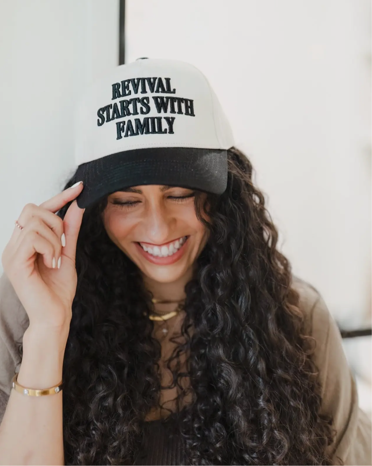 ‘Revival Starts With Family’ - Puff Embroidered Trucker Hat