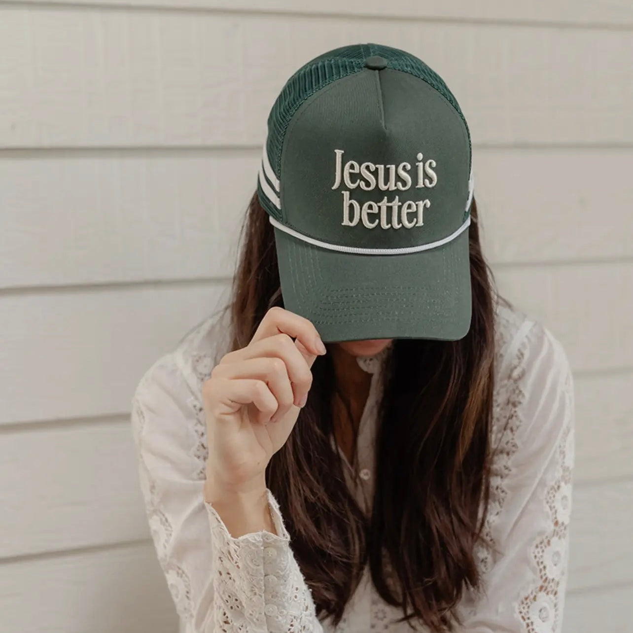 ‘Jesus is Better’ - Puff Embroidered Trucker Hat