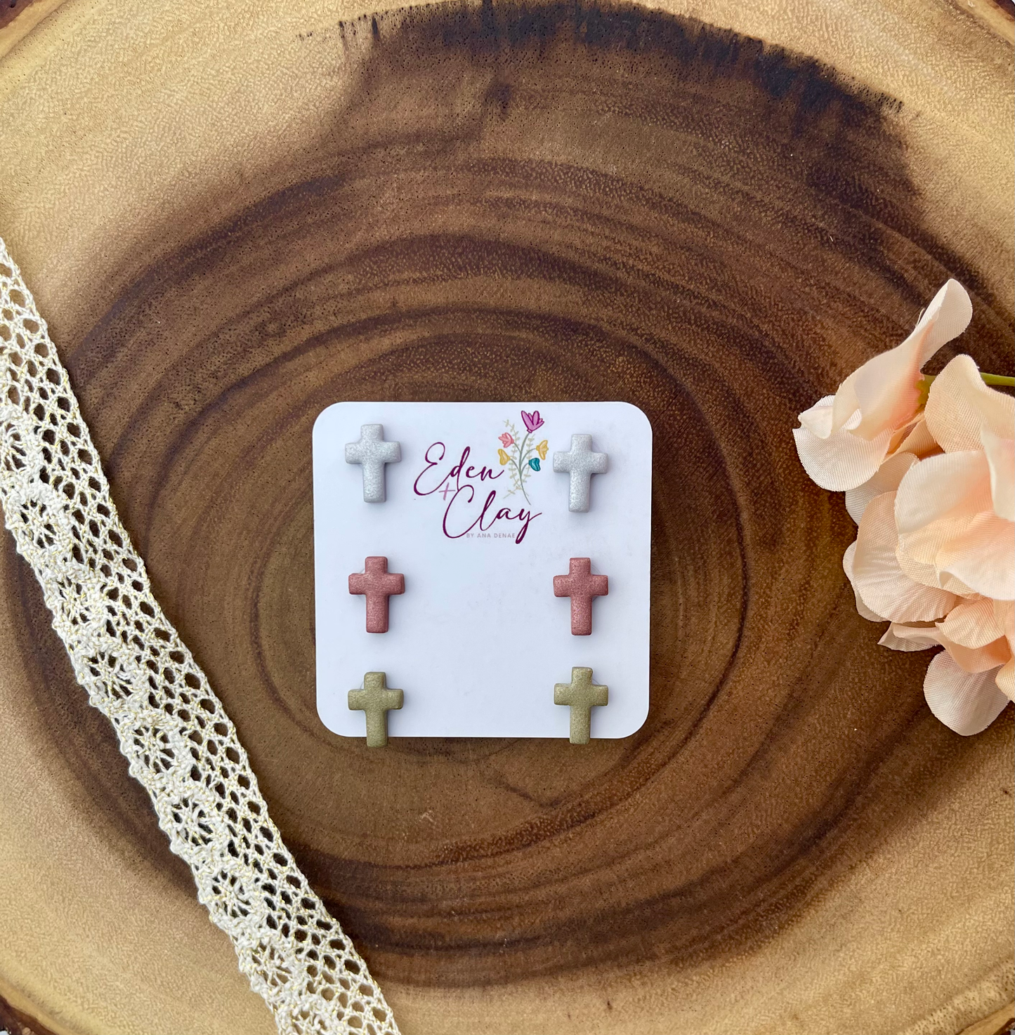 Simple Cross Studs (1 pair) image 2