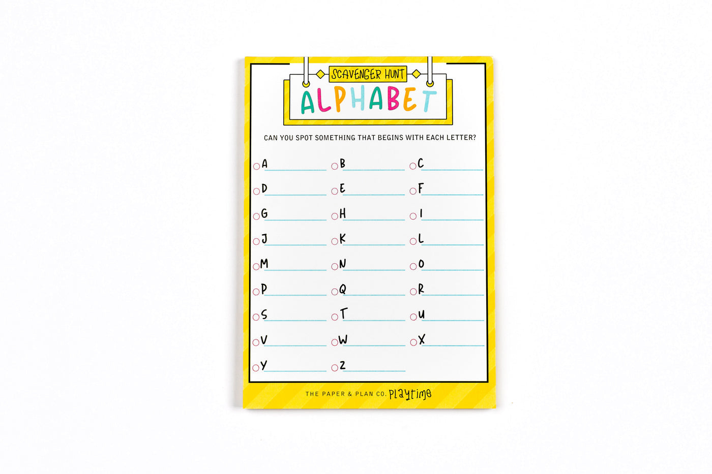 Alphabet Scavenger Hunt Playtime Pad