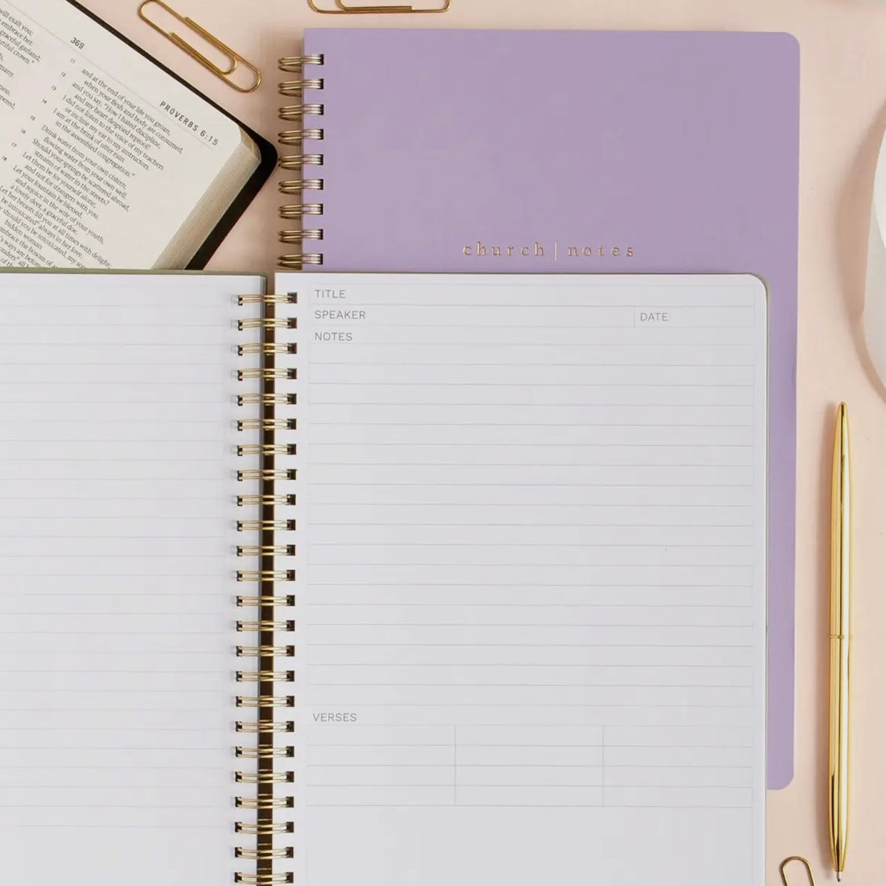 Church Notes w/ References - Lilac