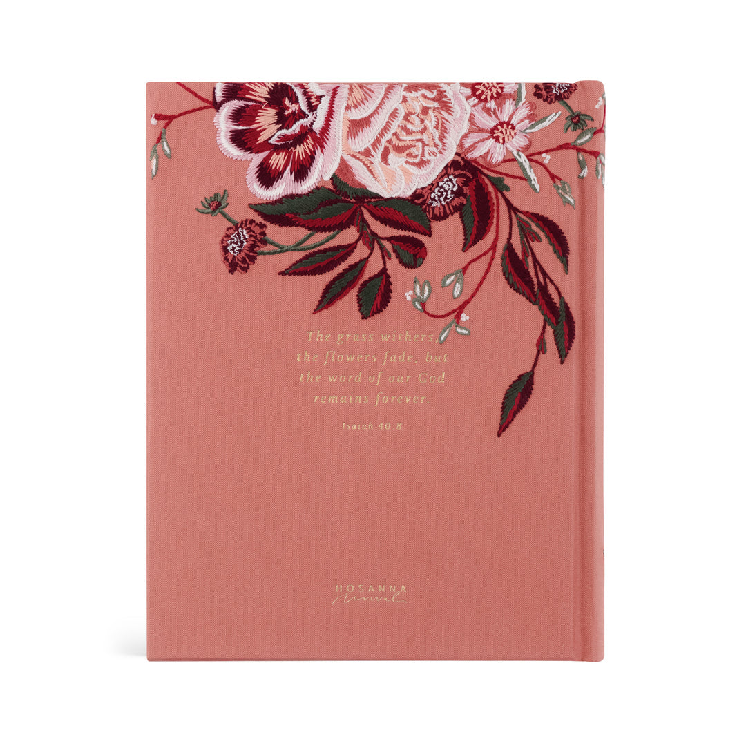 Embroidered CSB Notetaking Bible - Rosedal