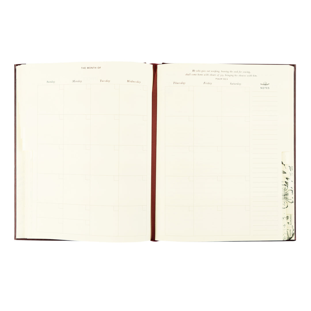 12-Month Undated Spiral Planner: Yorkshire