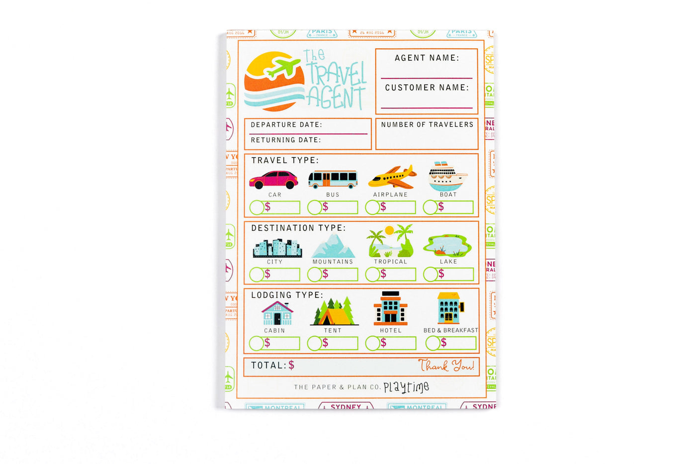 Travel Agent Playtime Pad