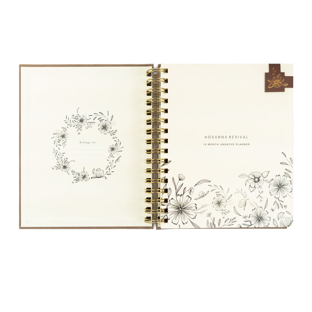 12-Month Undated Spiral Planner: Marlo