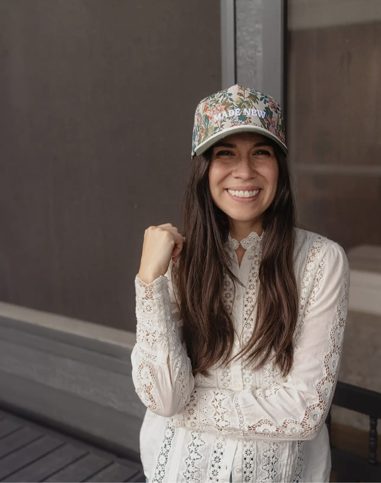 ‘Made New’ - Floral Trucker Hat
