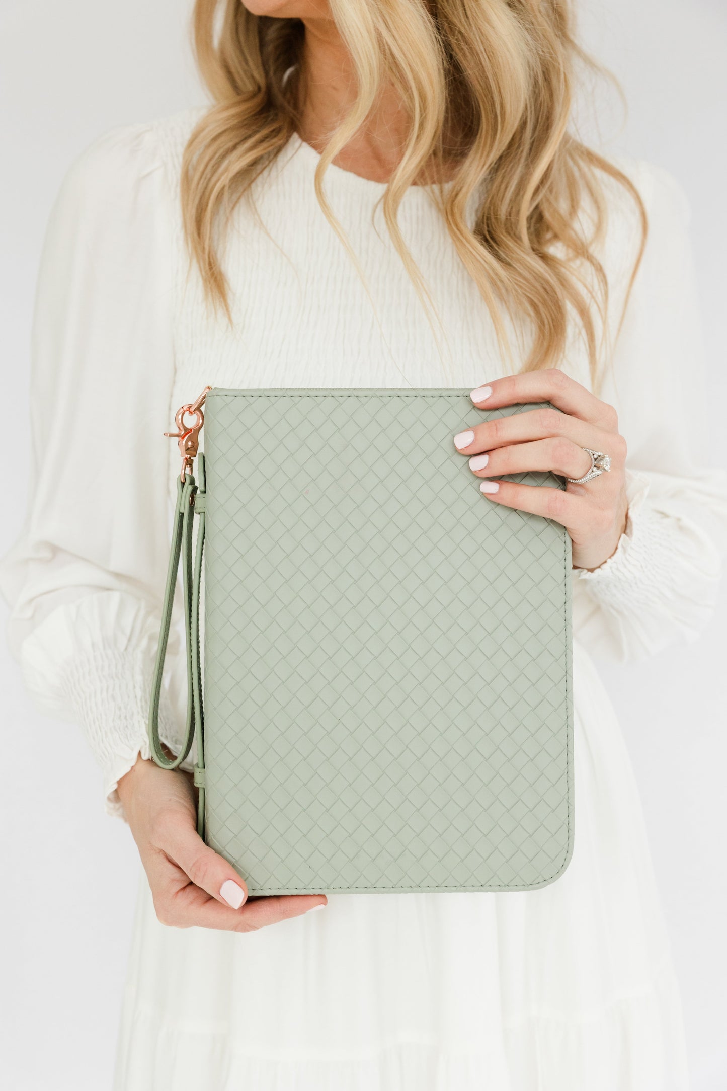 Woven Bible Crossbody Bag - Sage
