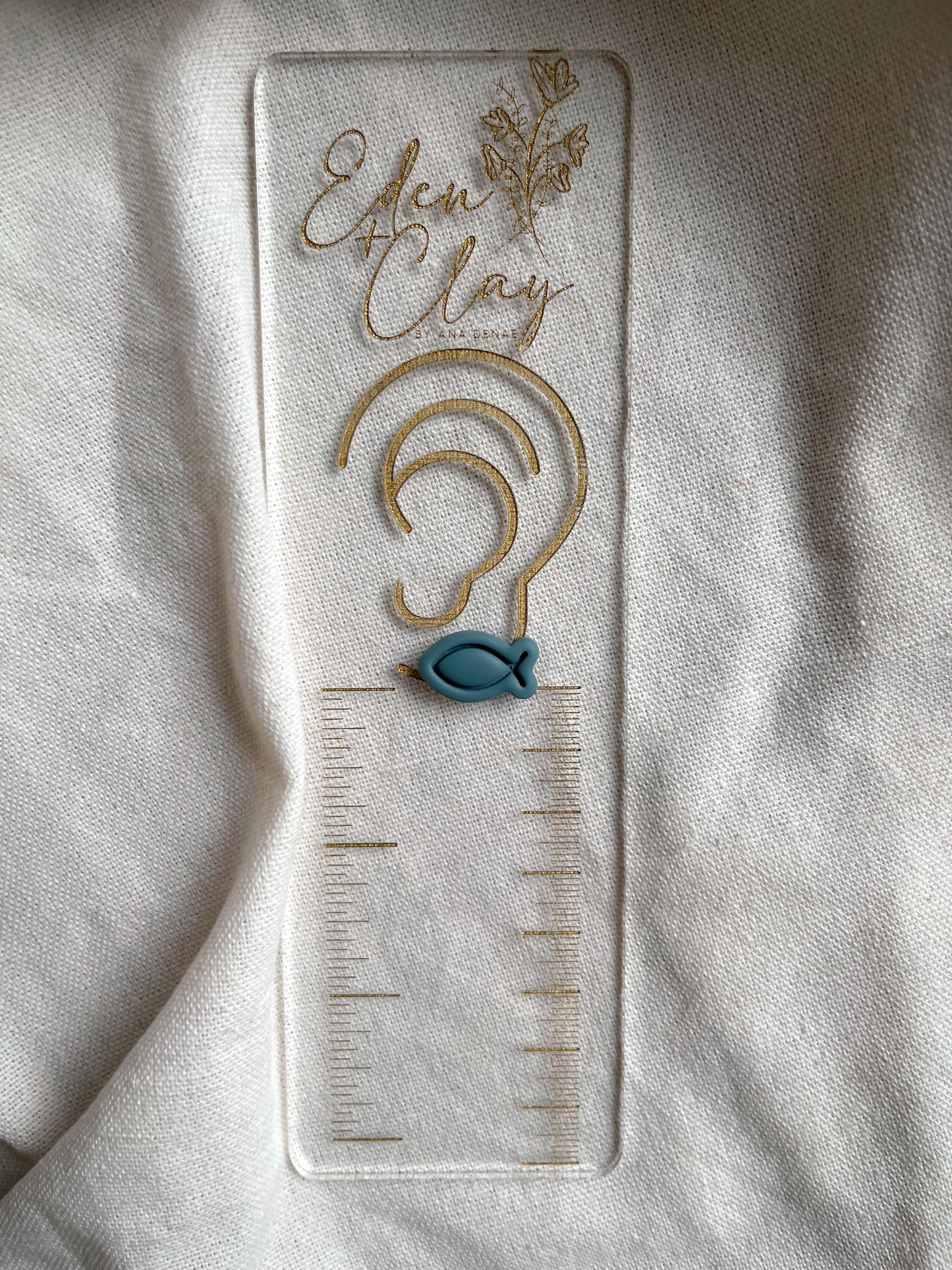 Embossed Christian Fish Studs image 1