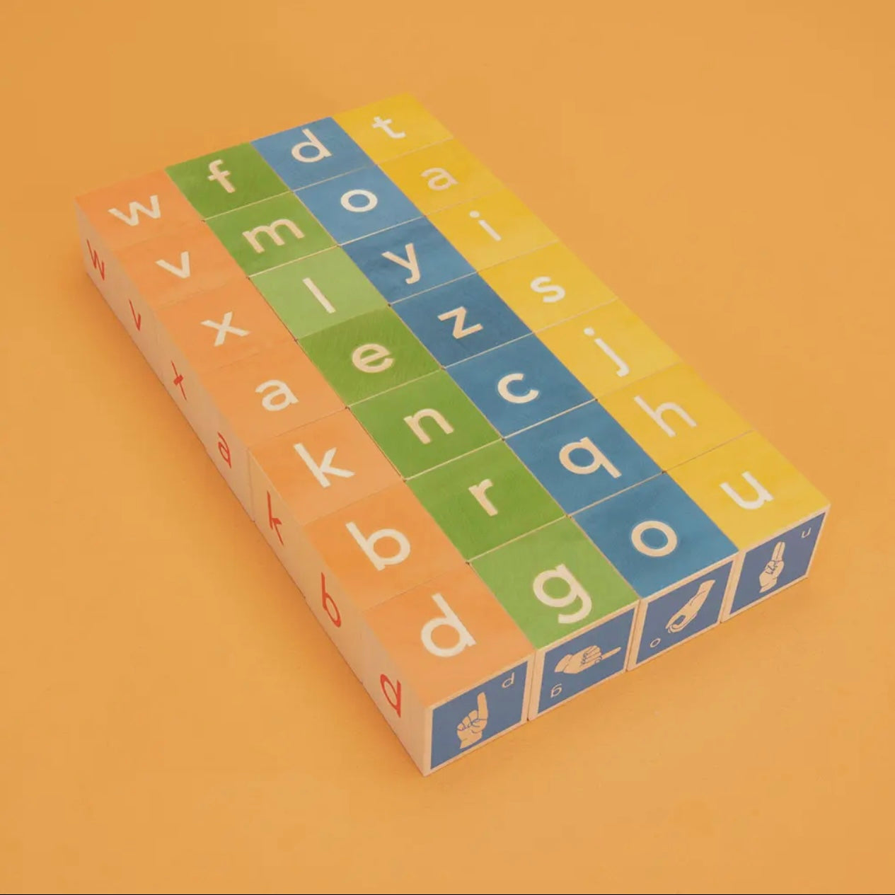 ASL Letter Wooden Blocks