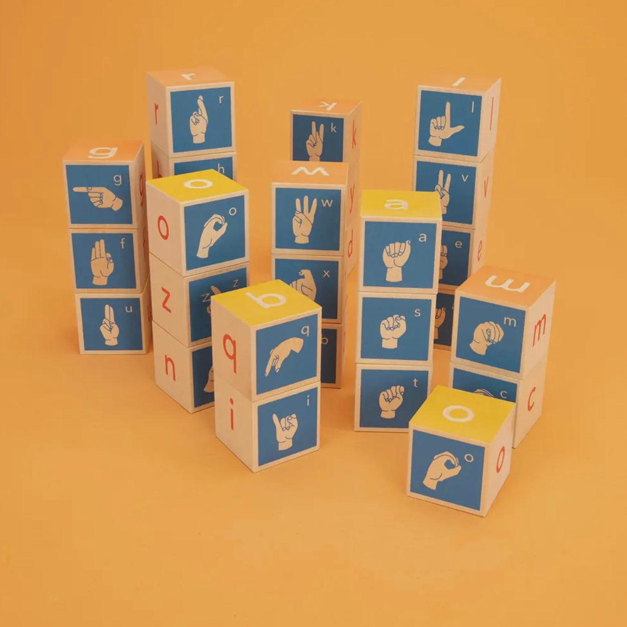 ASL Letter Wooden Blocks