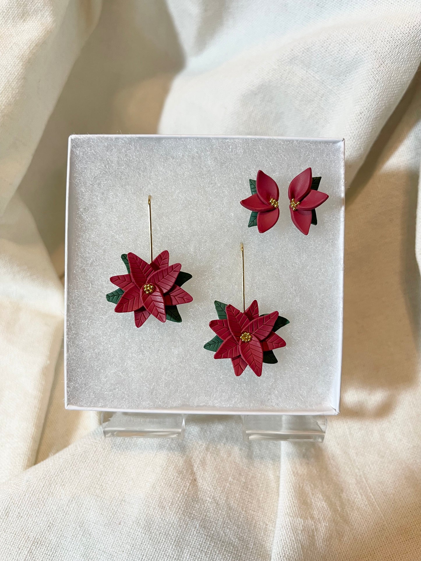 Poinsettias Dangles