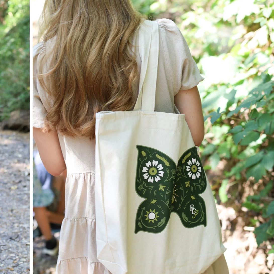 Butterfly Zipper Tote (Nature Collection) image 1