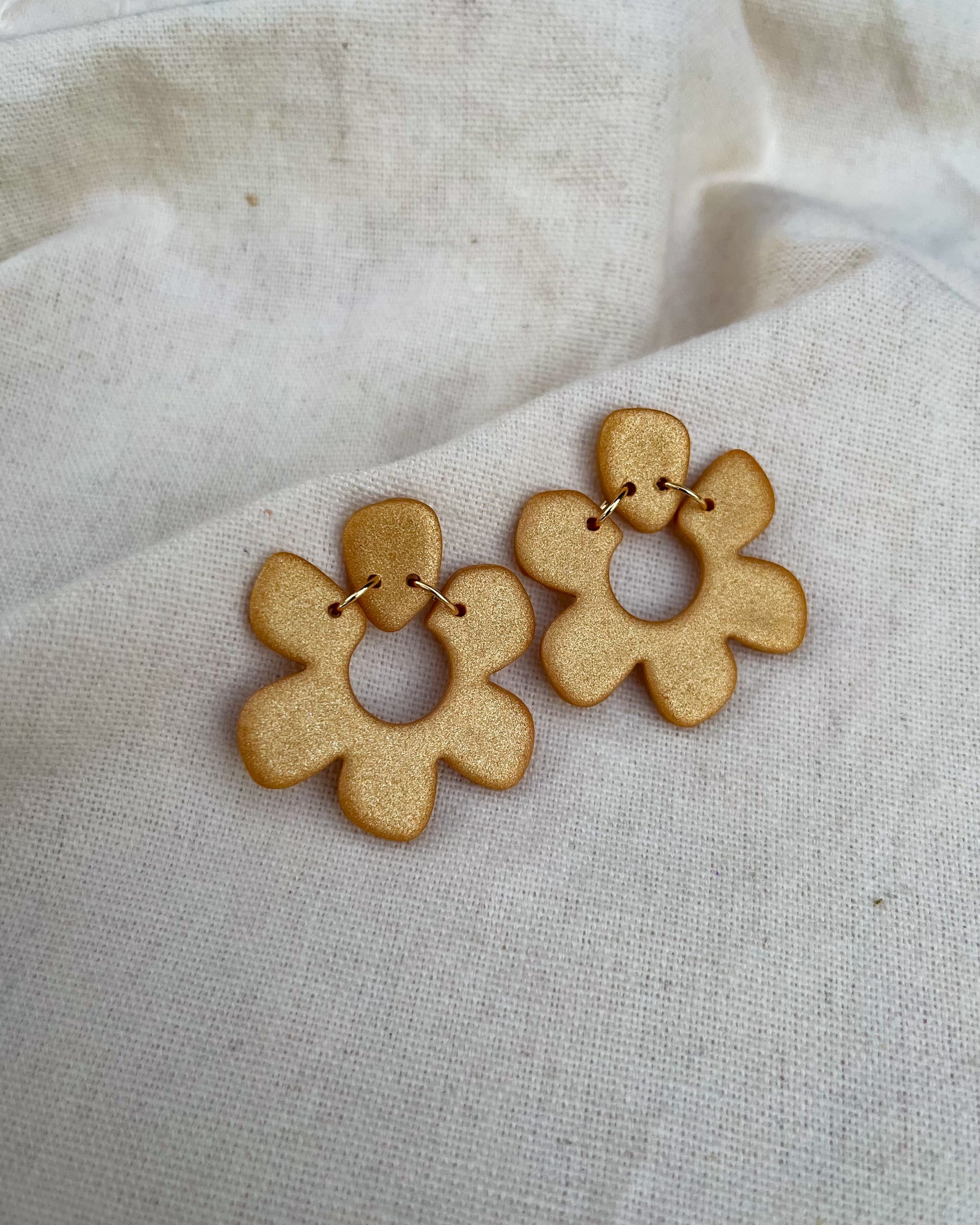 Statement Floral Studs (Pearl) image 1