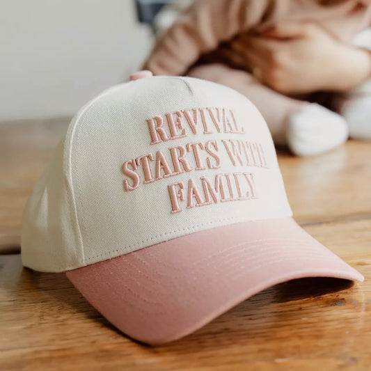 ‘Revival Starts With Family’ - Puff Embroidered Trucker Hat
