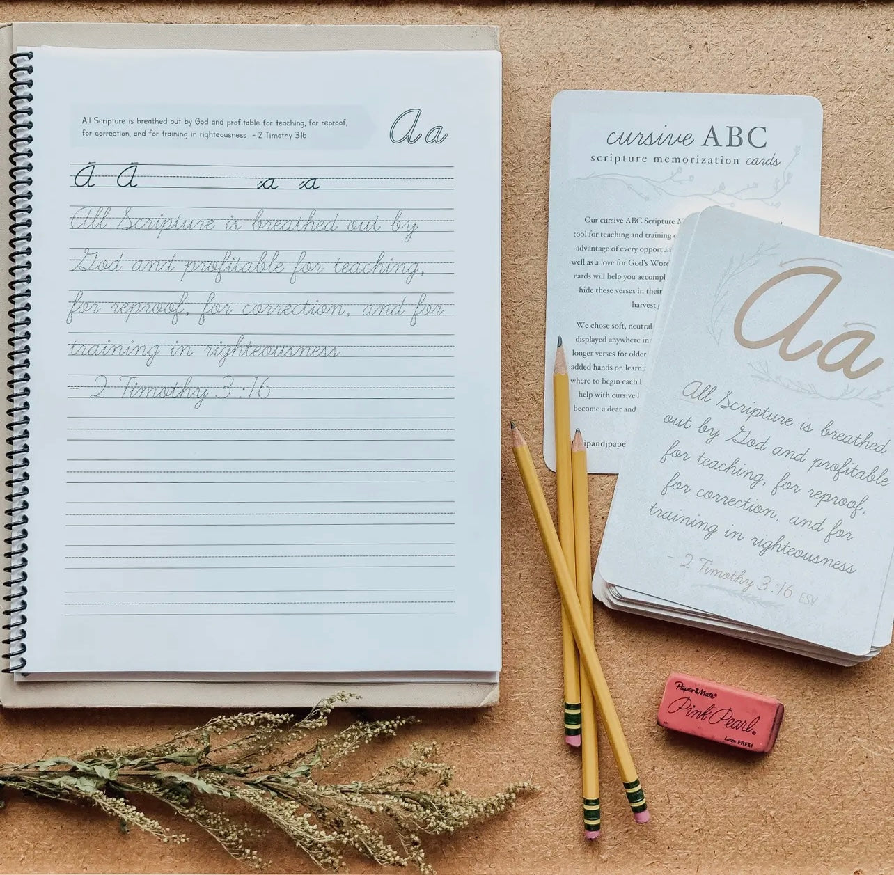 Cursive ABC Scripture Memorization Workbook image 2
