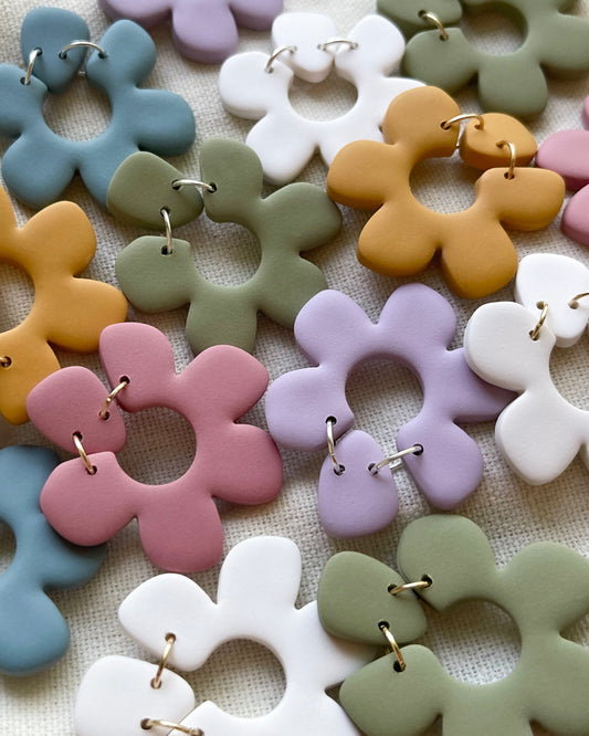 Statement Floral Studs (Matte) image 0