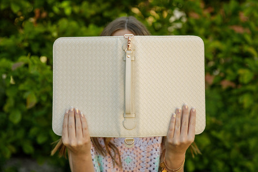 Woven Bible Crossbody Bag - Ivory