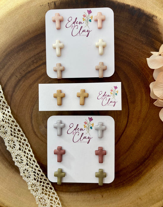 Simple Cross Studs (1 pair) image 0