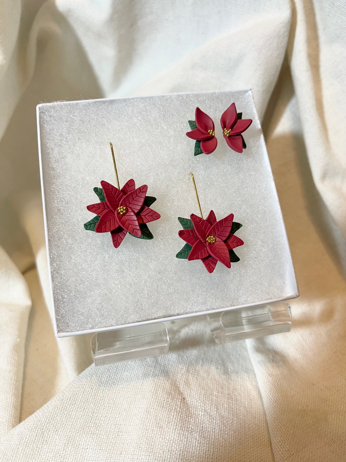Poinsettias Dangles