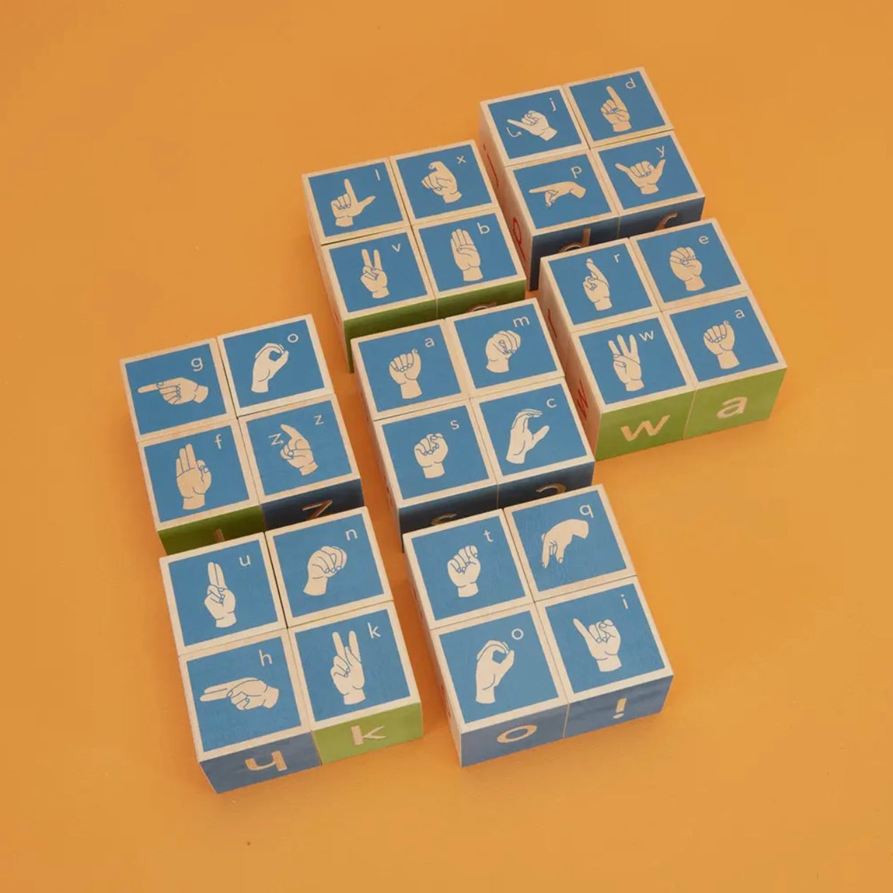 ASL Letter Wooden Blocks