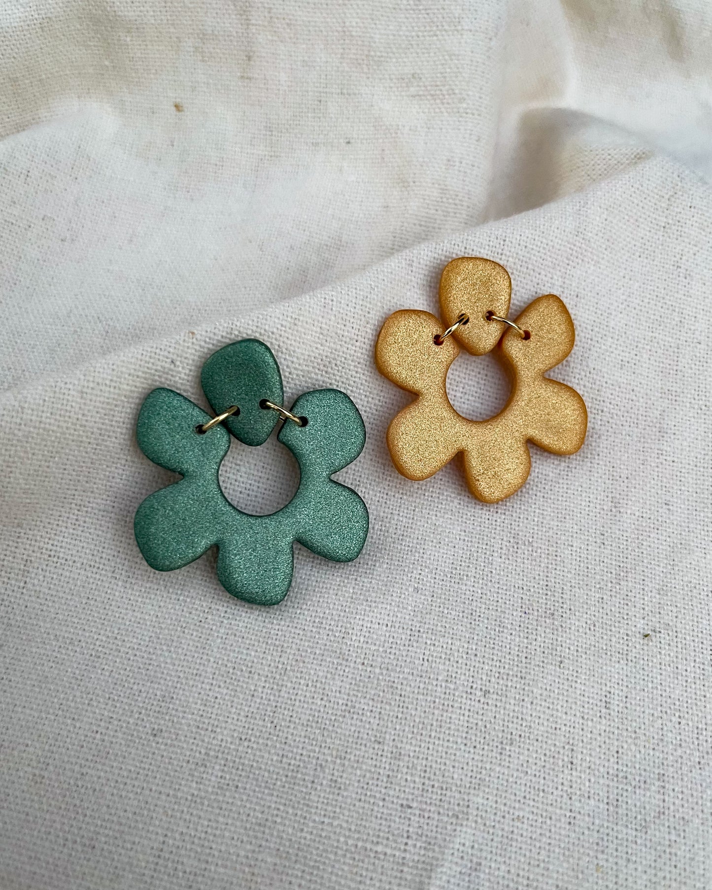 Statement Floral Studs (Pearl) image 0
