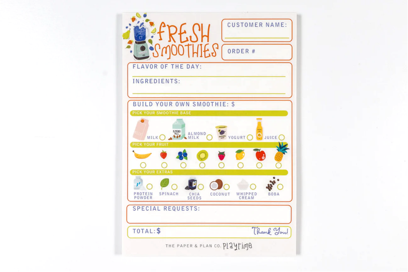 Smoothie Shop Playtime Pad