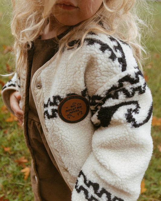 ‘Mini Mountain Mover’ Reversible Sherpa Jacket