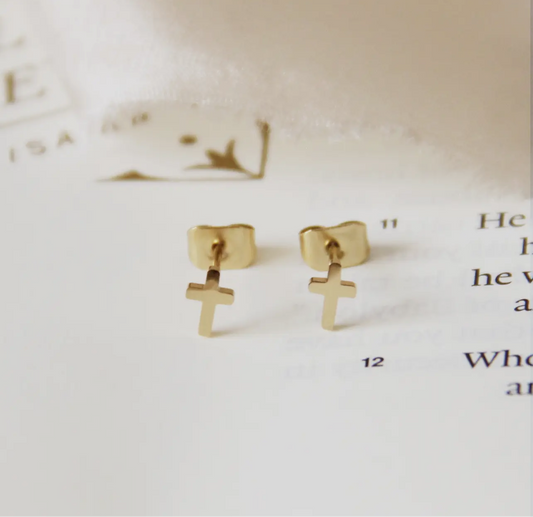 Cross Stud Earrings