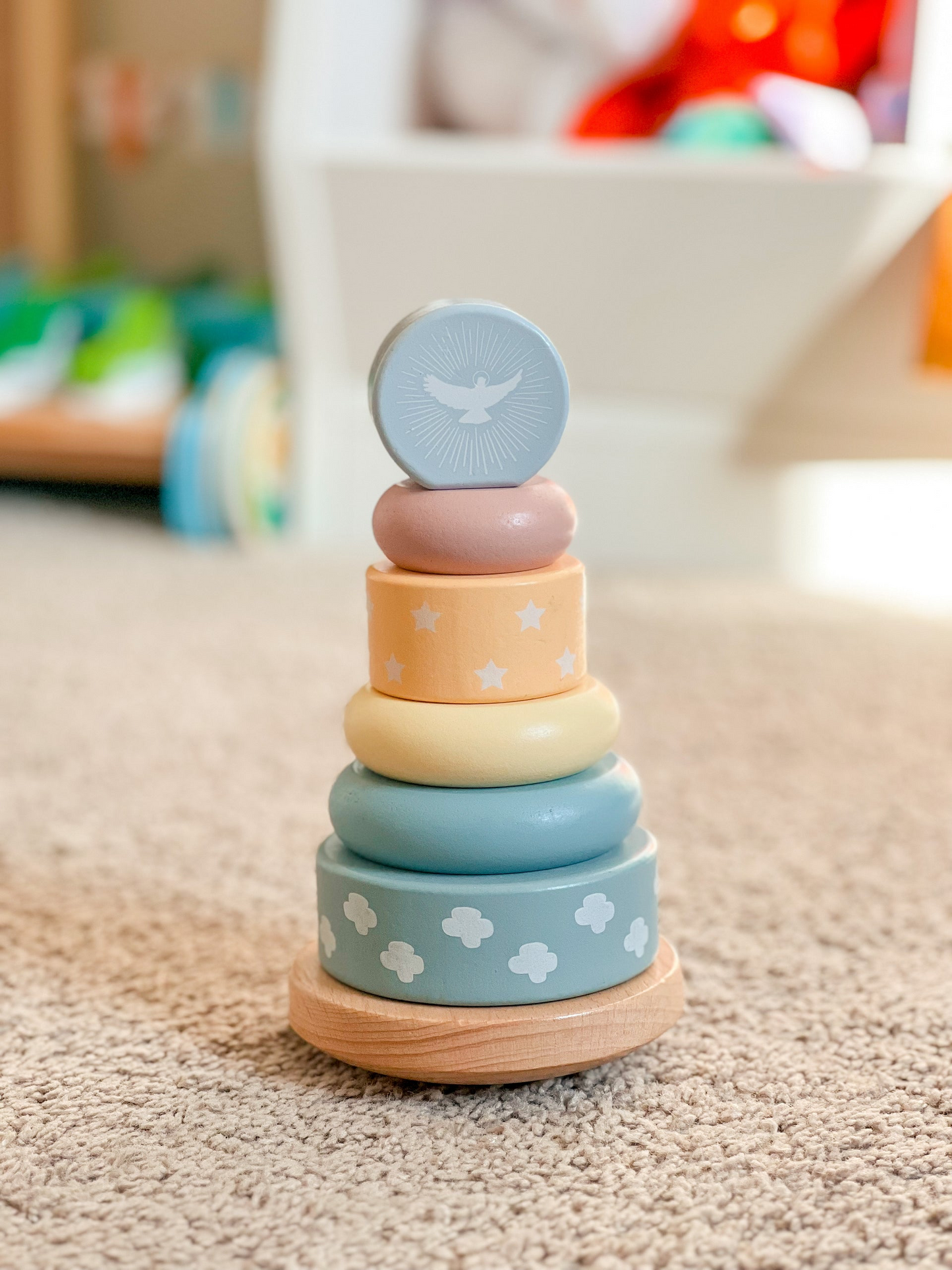 Holy Spirit Tower - Wooden Stacking Toy