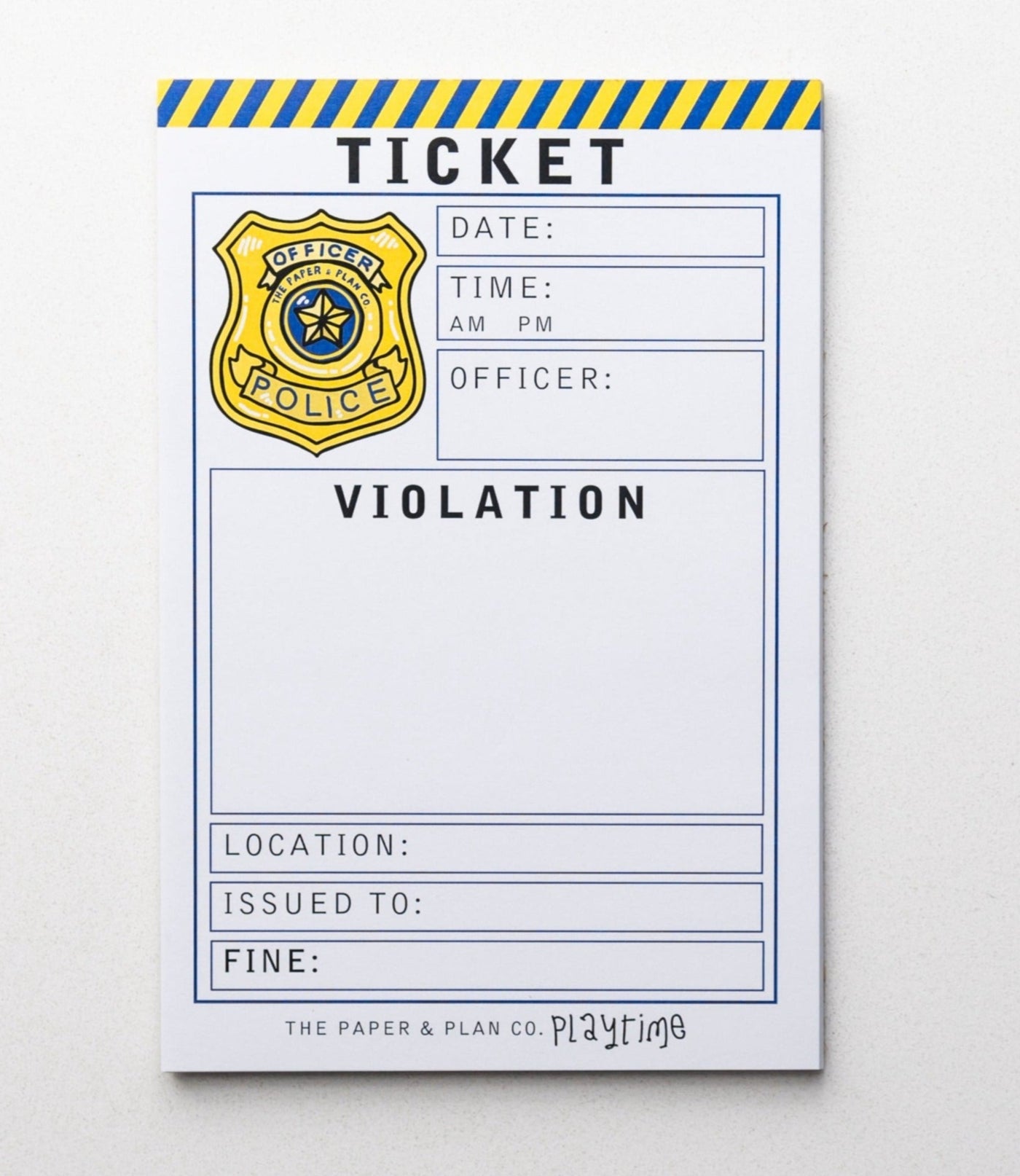 Police Ticket Violation Play Pads