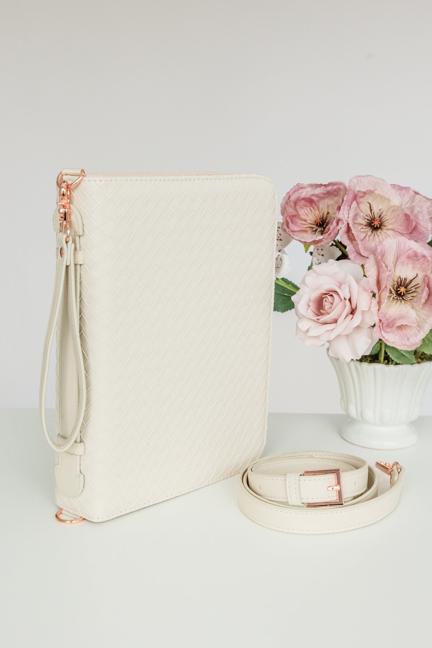 Woven Bible Crossbody Bag - Ivory