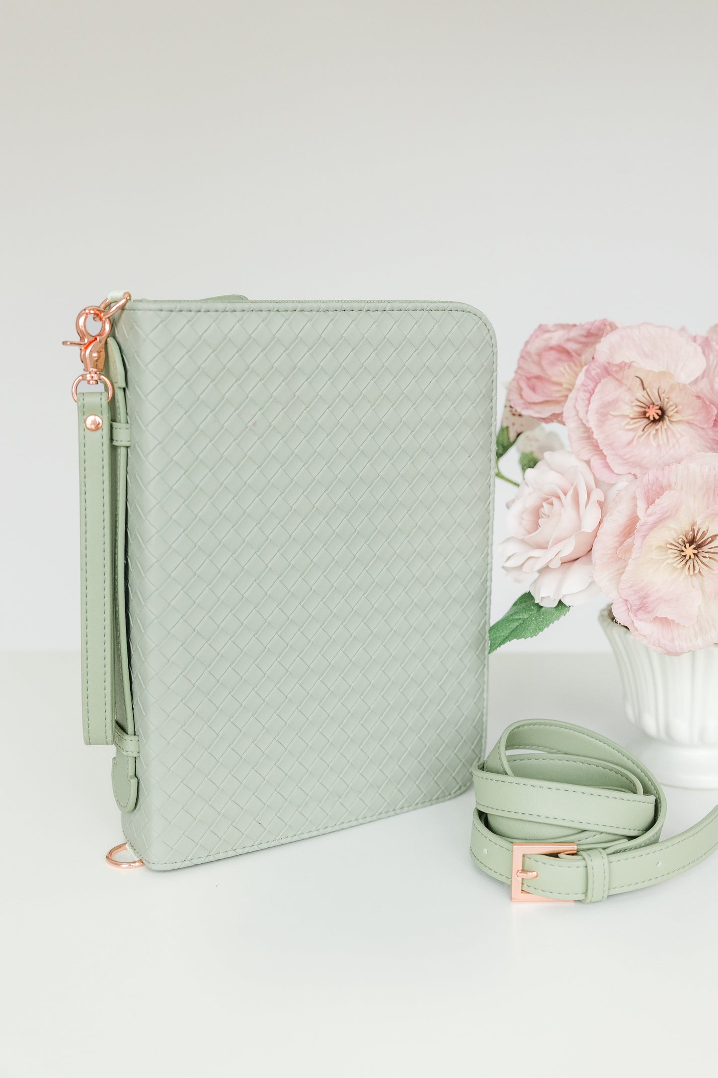 Woven Bible Crossbody Bag - Sage
