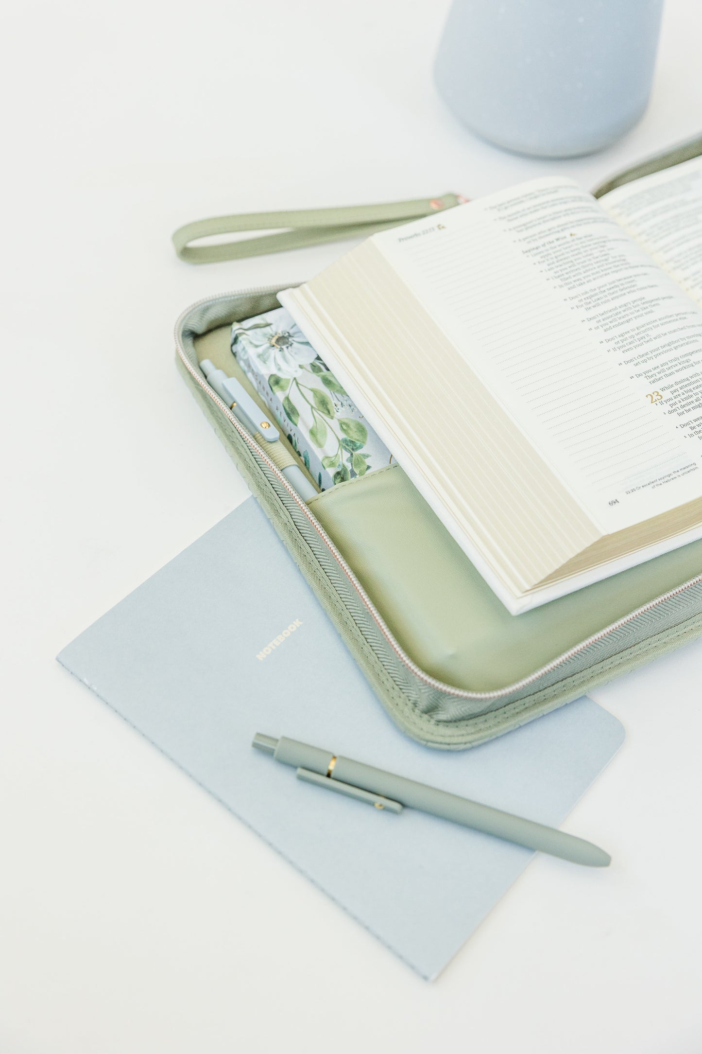 Woven Bible Crossbody Bag - Sage