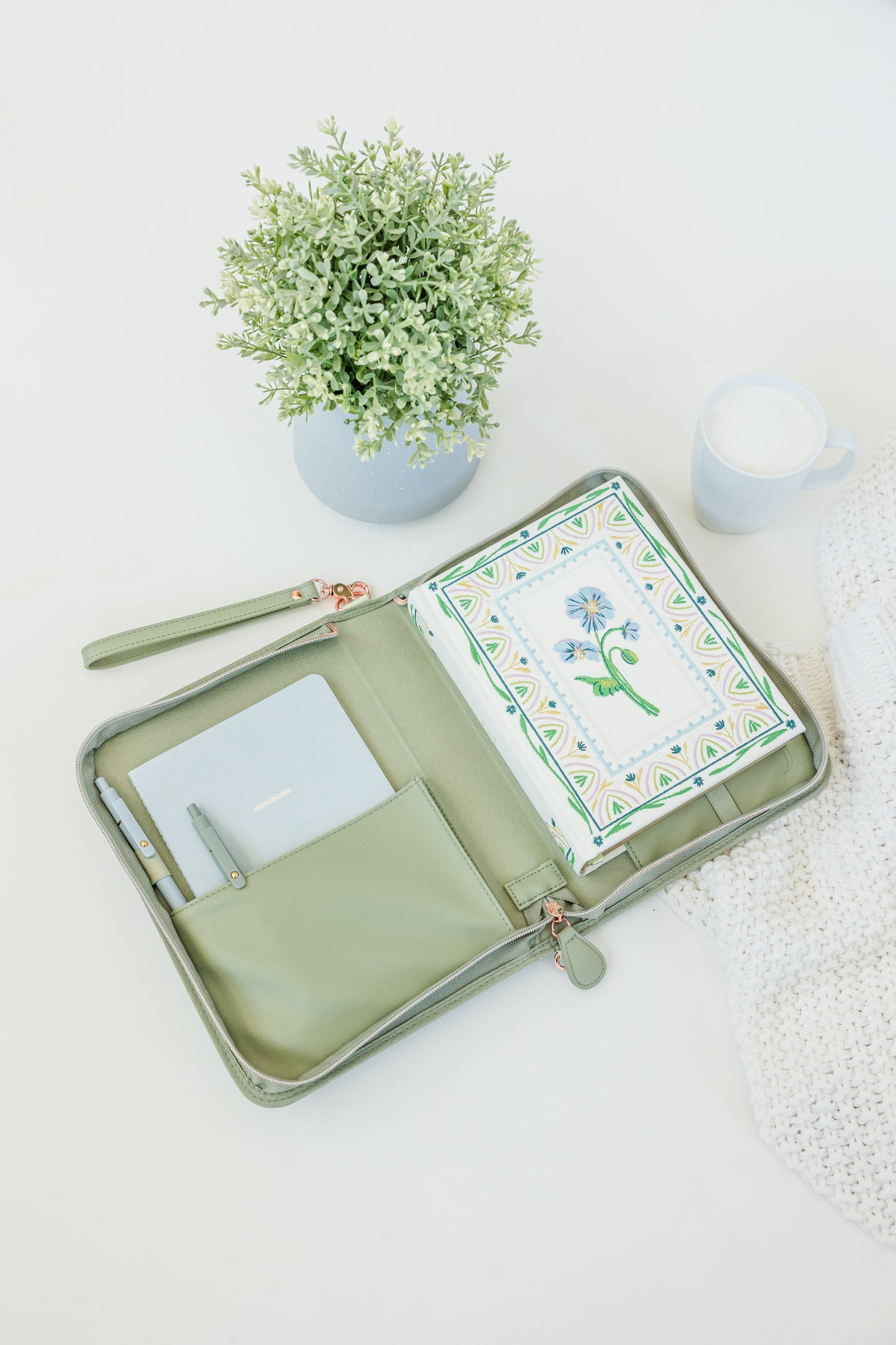 Woven Bible Crossbody Bag - Sage