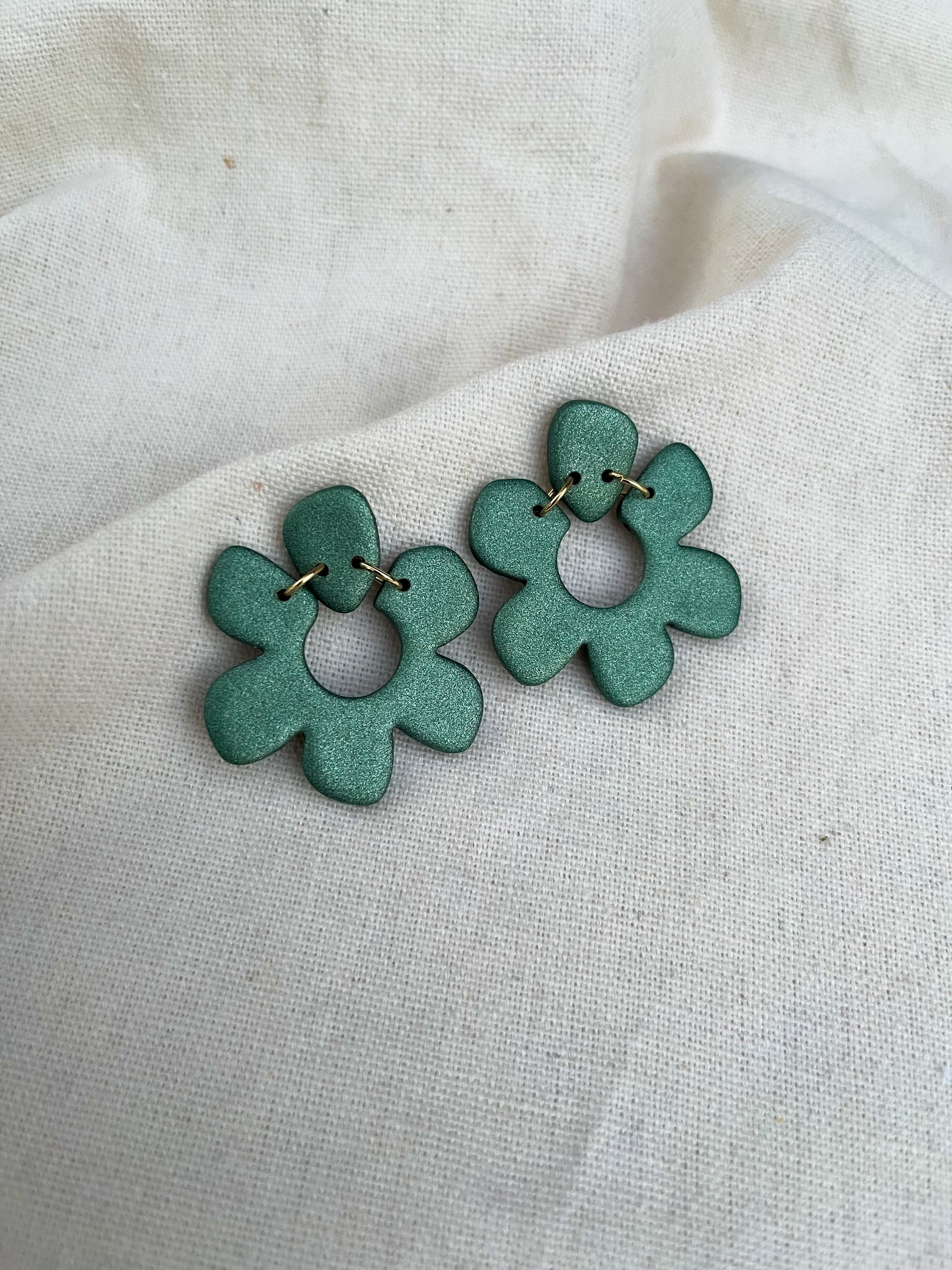 Statement Floral Studs (Pearl) image 2